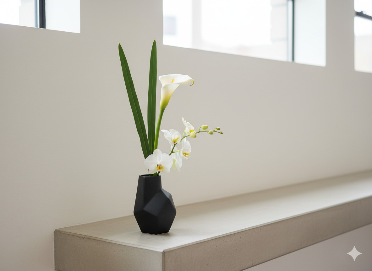 Modern minimalist flower arrangement