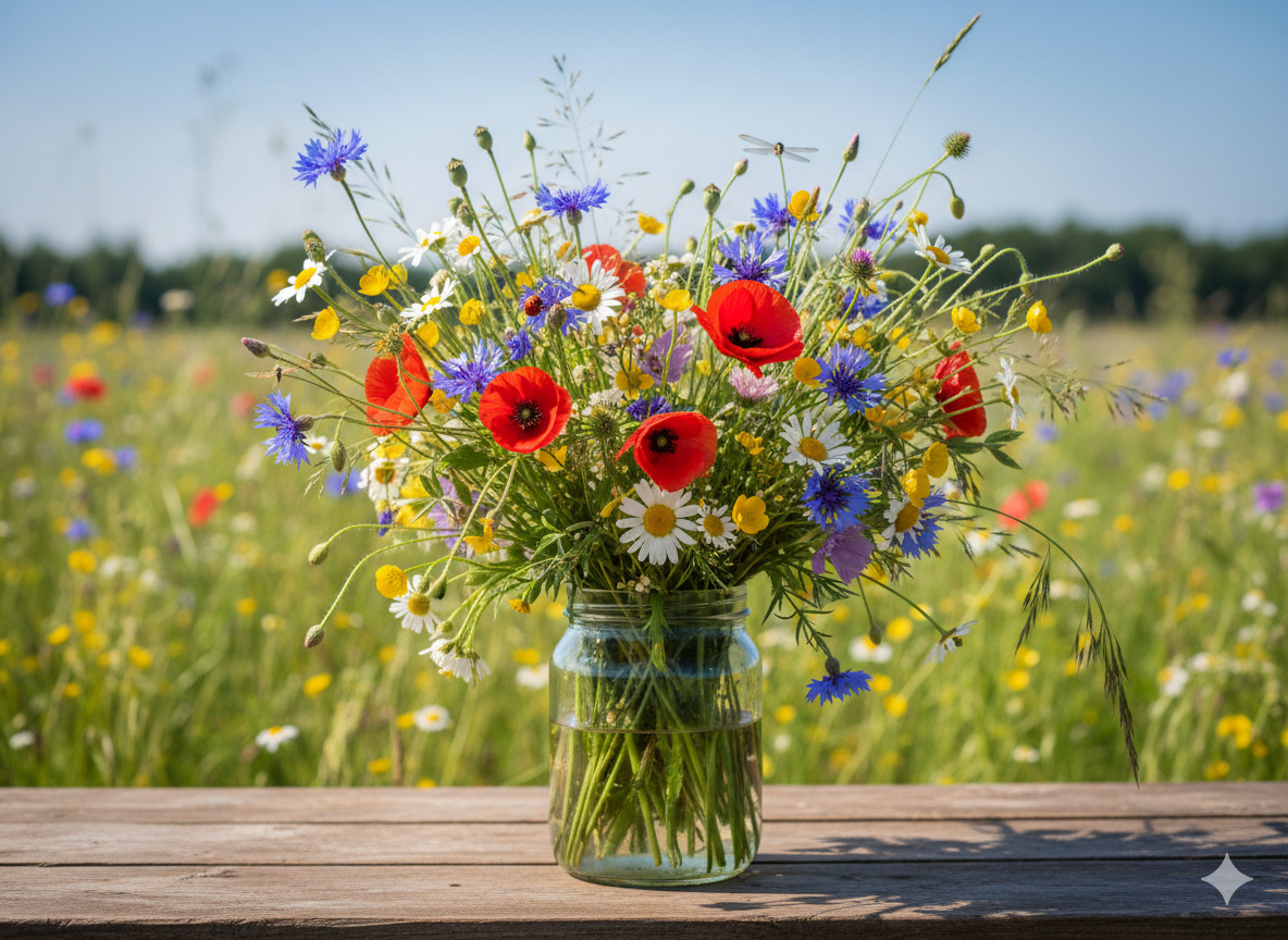 Wildflower meadow arrangement