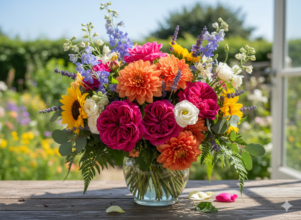 Summer bouquet design